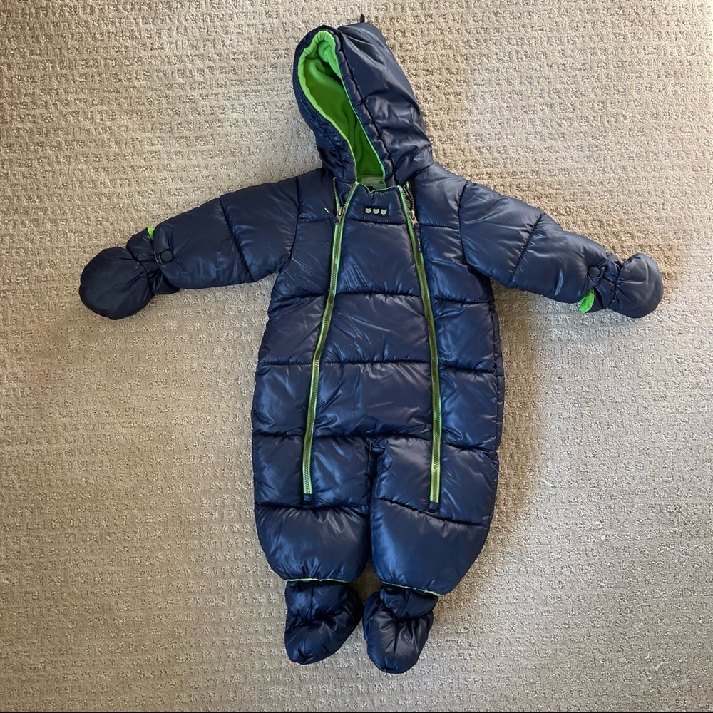 Puffy / Fleece Snowsuit / Bunting 12M